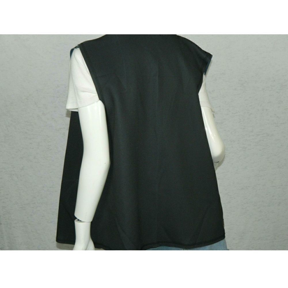 ALALA Vest Drape Front Athletic Black Blue Large - Picture 6 of 9